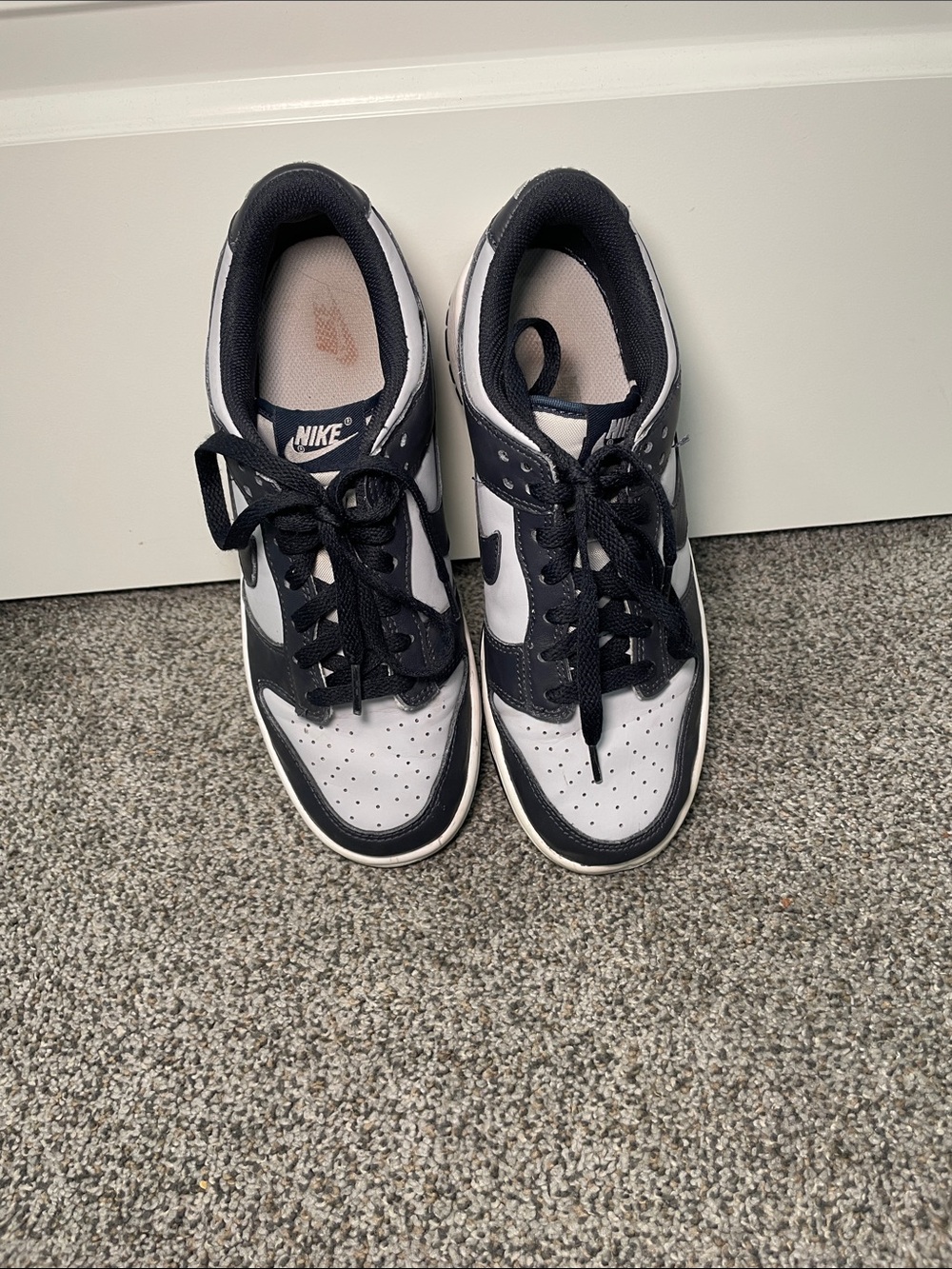 Nike Dark Blue and Light Blue Women's Low-Top Athletic Sneakers